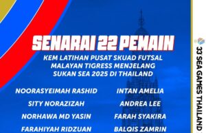Senarai Pemain Futsal Malayan Tigress untuk Kem Latihan Pusat Sebagai Persiapan Kejuaraan Antarabangsa
