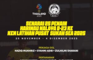 Senarai Pemain Skuad Harimau Malaya untuk Perlawanan Akan Datang