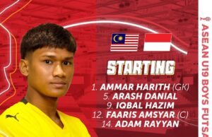 Senarai Pemain Utama dan Simpanan Skuad Futsal Harimau Malaya B-19