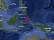 Gempa bumi sederhana dengan magnitud 5.8 melanda Laut Molucca Utara.