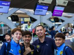 Skuad Futsal Harimau Malaya B-19 Tiba di Suvarnabhumi untuk Misi Kejohanan