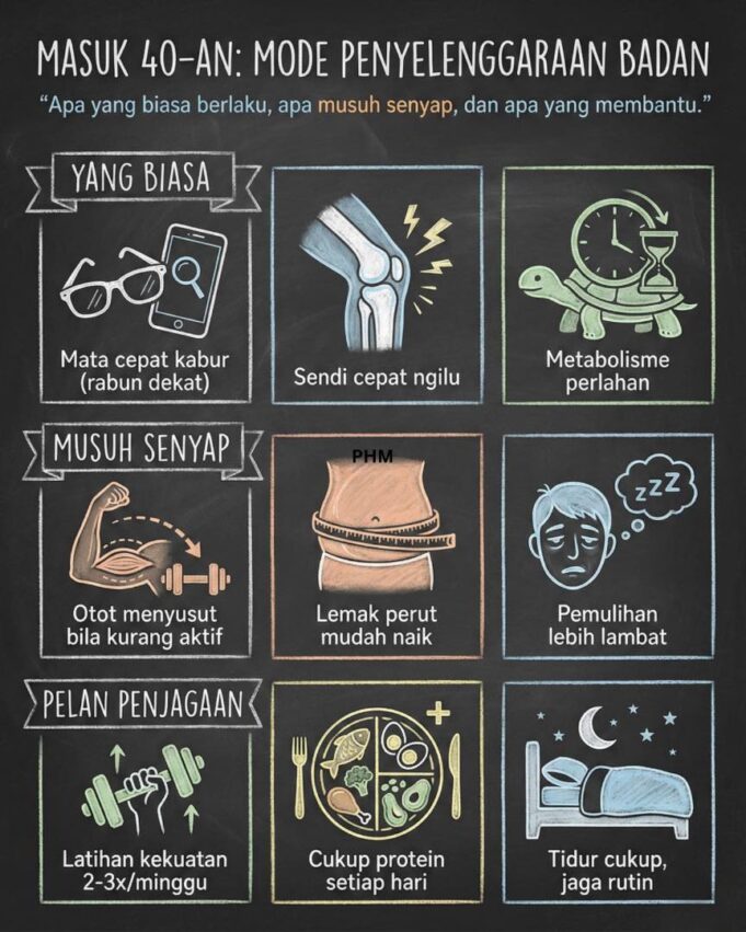 Perubahan Di Usia 40-an: Menyesuaikan Diri dengan ‘Setting’ Baru Badan
