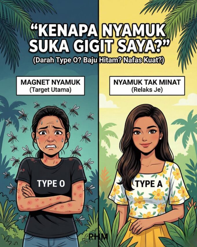 Tajuk: “Faktor-Faktor Kenapa Nyamuk Suka Gigit Anda Lebih Dari Orang Lain”