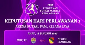 Keputusan Penuh Perlawanan Hari Pertama: Kejohanan Futsal Wanita Kebangsaan 2026