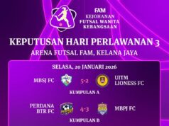 Keputusan Menarik dari Hari Perlawanan 3 Kejohanan Futsal Wanita Kebangsaan 2026