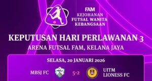 Keputusan Menarik dari Hari Perlawanan 3 Kejohanan Futsal Wanita Kebangsaan 2026
