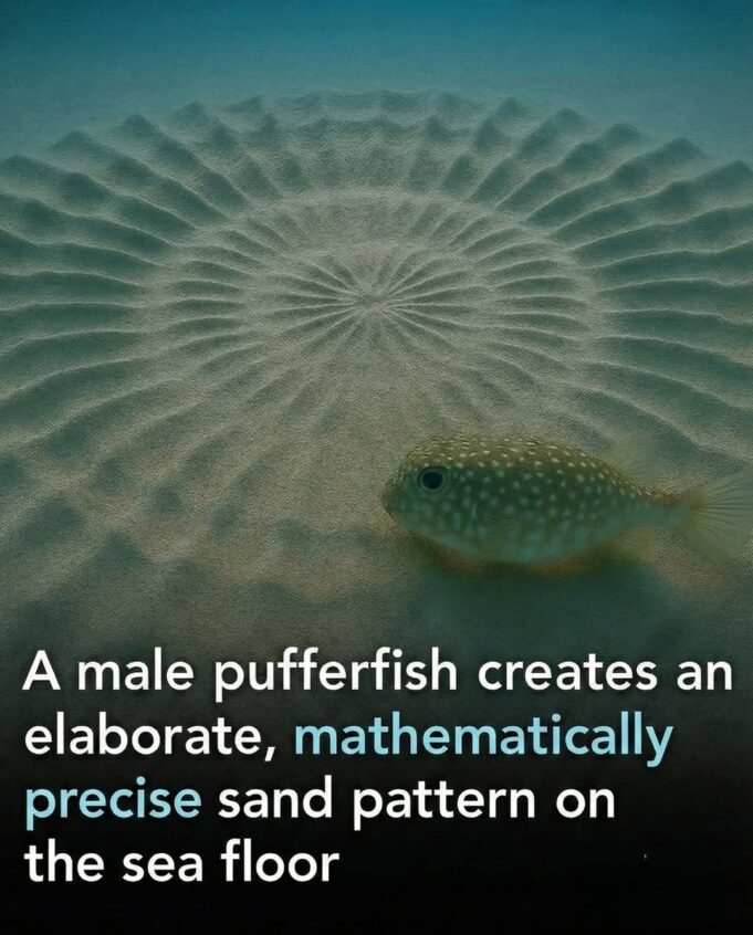 Keajaiban Alam: Pertunjukan Seni Pufferfish Jantan di Perairan Jepun