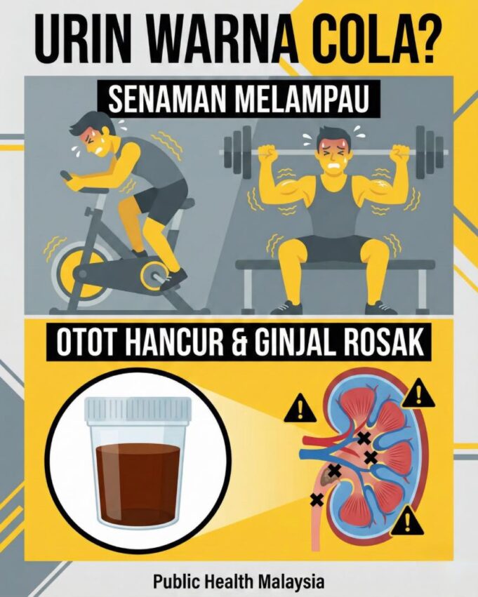Amaran Kesihatan: Air Kencing Warna Coca-Cola Selepas Senaman – Isyarat Otot Anda Terancam!