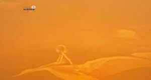 Imaginasi Terbang: Anak dan Burung di Awan