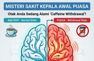 Kepala Berdenyut Macam Nak Pecah Pada 3 Hari Pertama Puasa? Anda Mungkin Sedang Mengalami Dehidrasi atau Penyesuaian Badan.