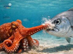 Interaksi Menarik: Pengamatan Kumpulan Pemburuan Sotong dan Ikan oleh Ahli Biologi Marin