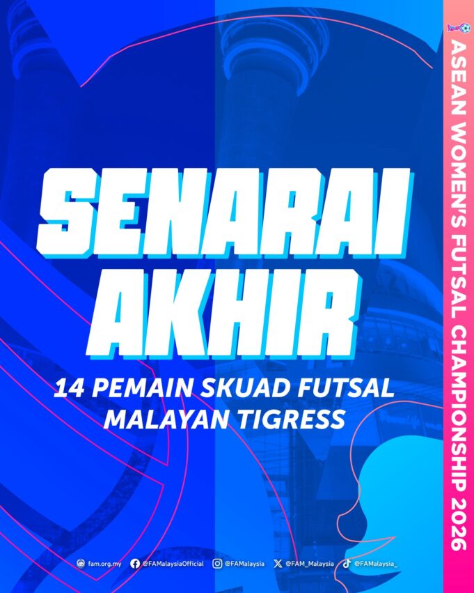 Skuad Futsal Malayan Tigress: Senarai Akhir 14 Pemain Sedia Beraksi di Kejuaraan Futsal Wanita
