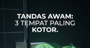 Ada 3 tempat dalam tandas awam yang lebih kotor dari mangkuk tandas: tombol pintu, pemegang tisu, dan permukaan sinki.