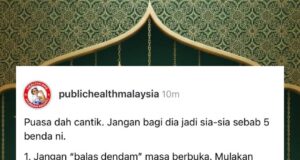 “Memelihara Keindahan Puasa: Elakkan Tabiat Negatif”