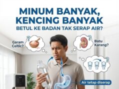 Minum Air Banyak: Mengapa Perlu Ke Tandas Lebih Sering?