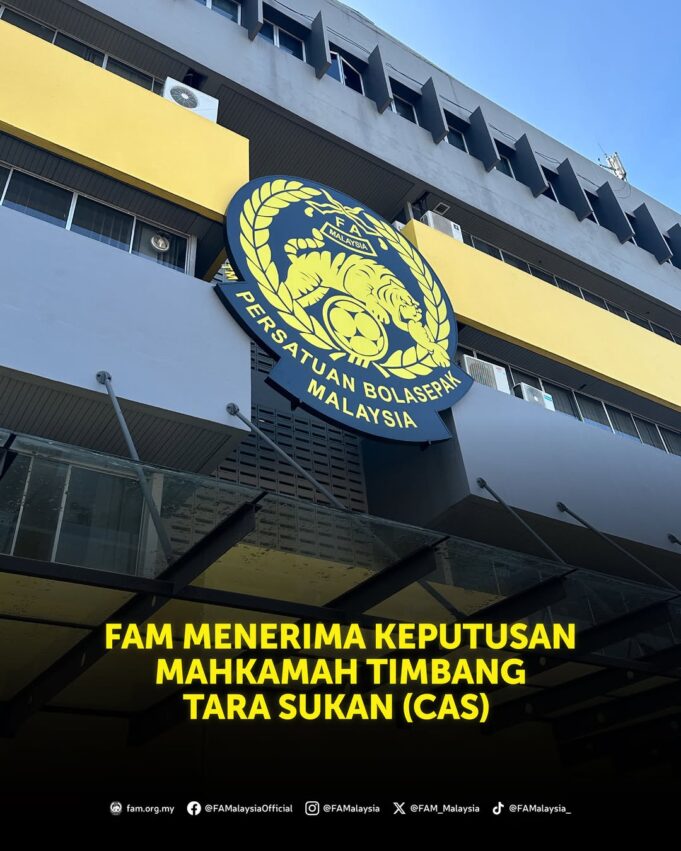 FAM Terima Keputusan Mahkamah Timbang Tara Sukan (CAS) Mengenai Isu Terkini