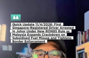 Pemilik Pemandu Pertama Berdaftar Singapura Ditangkap di Johor: Kes Pertikaian Undang-Undang