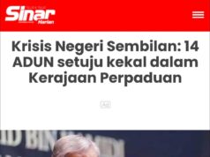 Kemelut Politik Negeri Sembilan: Tindakan 14 ADUN Membawa Perubahan Dramatis