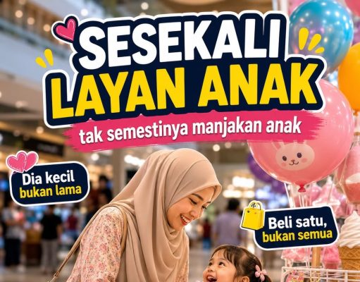 Ibu Bapa yang Layan Anak di Pusat Beli-belah Tidak Semestinya Manjakan Anak