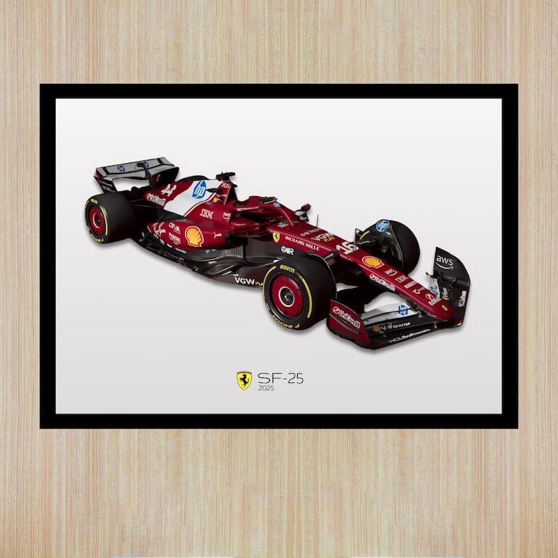 2025 Ferrari F1 SF 25 F1 Poster Canvas Print F1 Car Poster F1 Poster Lewis Hamilton Poster Charles Leclerc Poster