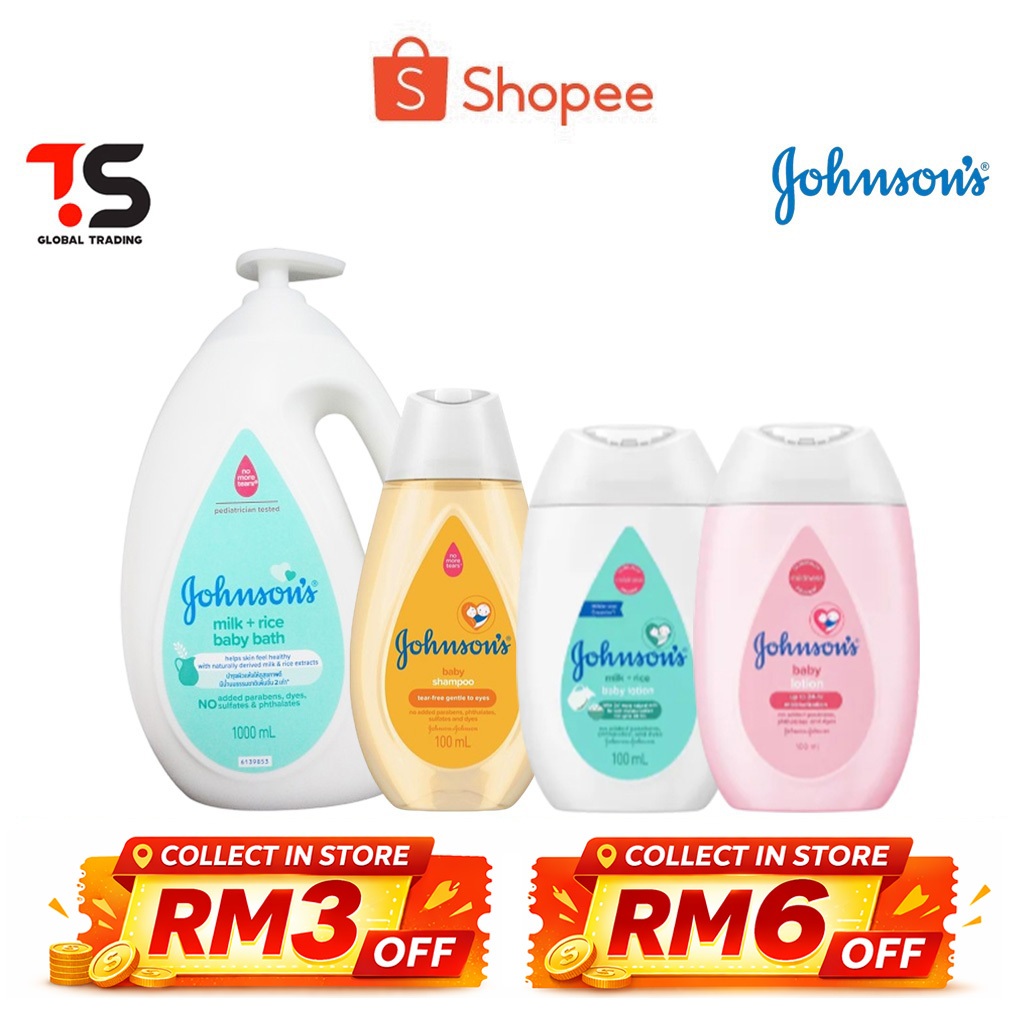 Johnson's Baby - Baby Shampoo Gold | Baby Lotion Rice + Milk 100ml / Johnson's Baby Lotion Classic / Rice + Milk 100ml