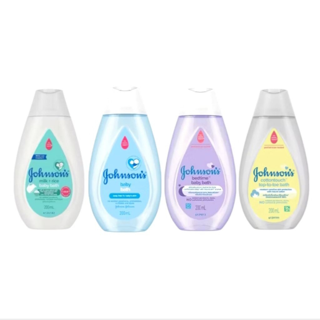 Johnson's Baby Bath/200ml/Johnson/Baby Bath/Sabun Mandi Johnson/Johnsons/Milk Rice/Cotton touch/Baby Bath/Bedtime/Bath