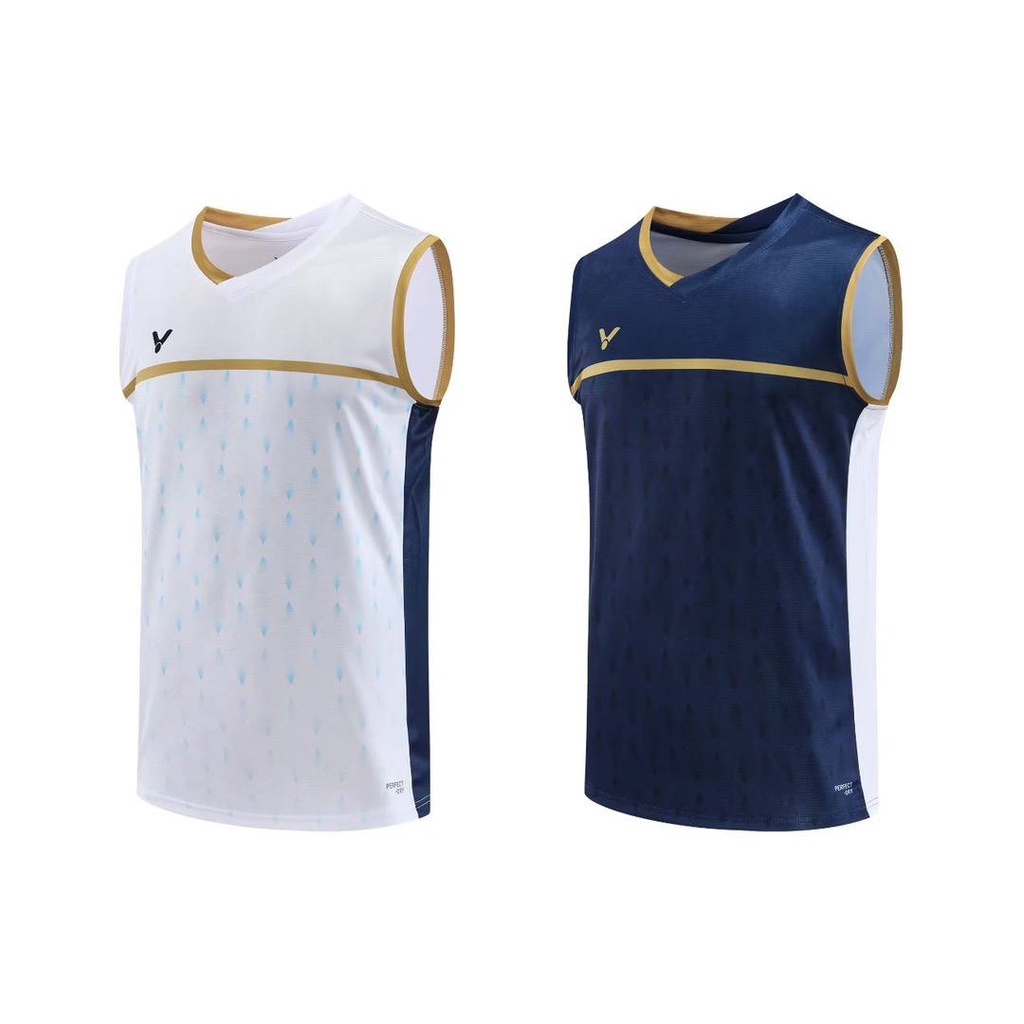 Lee Zii Jia VICTOR Badminton Shirt Sleeveless Baju VICTOR Badminton Jersey Baju Sukan Sport Ahsan Setiawan Baju 羽毛球衣服