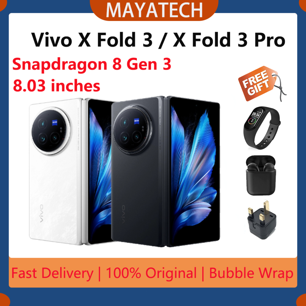 Newest VIVO X Fold 3 Pro Snapdragon 8 Gen 3 236g 5700 mAh 100W /VIVO X Fold 3 Snapdragon 8 Gen 2 219g 8.03'' SmartPhone