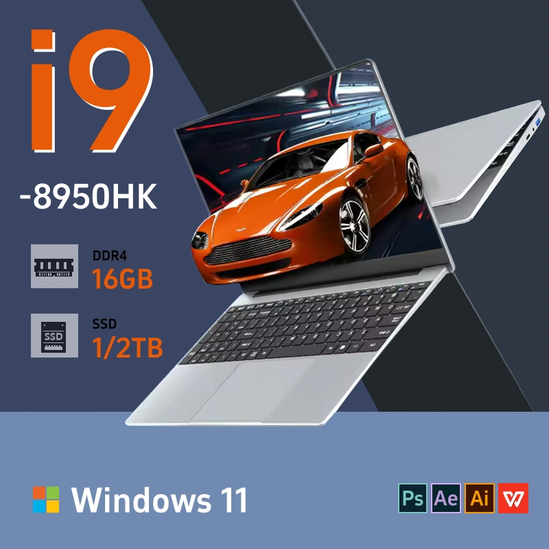 2026 Lightweight Laptop 14.1-inch Intel i9-8950HK Portable Laptop 16GB RAM 1/2TB SSD Windows 11 Pro Laptop Office
