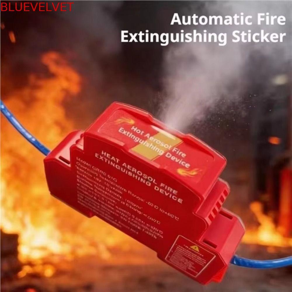 BLUEVELVET Aerosol Fire Extinguisher, Automatic Hot Aerosol Fire Suppression Device, Fire Safety Self-Activating Fire Suppression Compact Device Fire Sticker Distribution Boxes