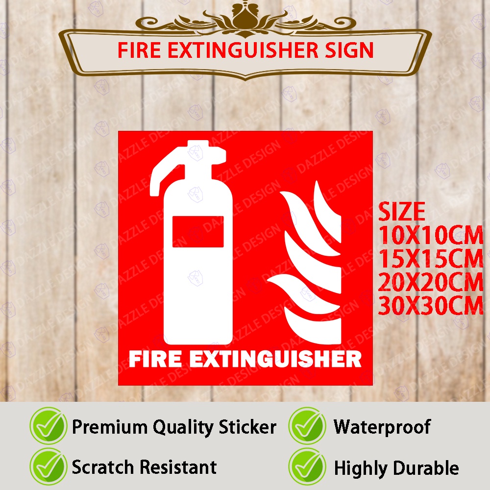 [ FIRE SAFETY STICKER] FIRE EXTINGUISHER STICKER / PELEKAT PEMADAM API/ FIRE EMERGENCY STICKER / FIRE SIGNAGE/ FIRE SIGN