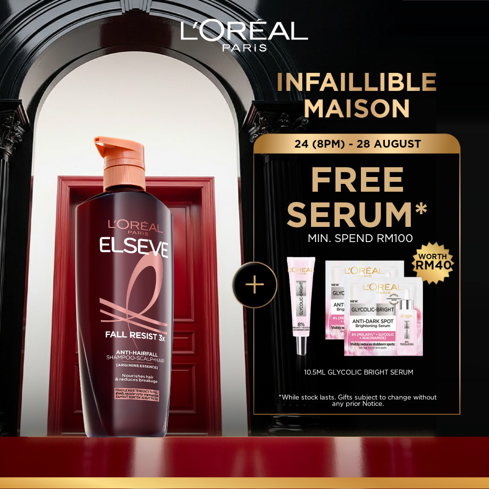 L’Oréal Paris Elseve Fall Resist Shampoo | 3X Anti-Hair Fall Care for Scalp & Hair