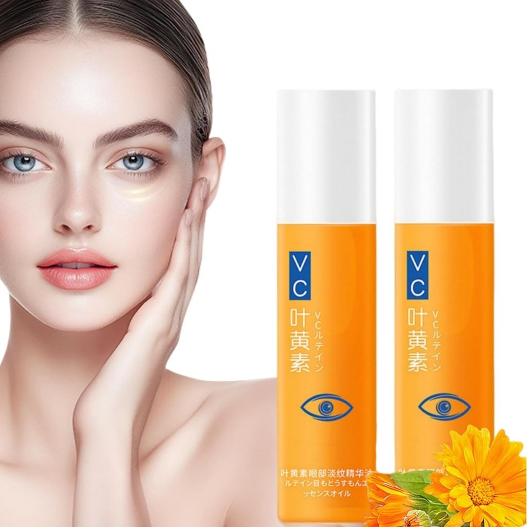 Minyak Serum Mata Anti-Kedutan VC, Minyak Mata Hanjilian, Krim Mata Hanjilian VC, Minyak Pati Mata Lutein - Krim Mata Lutein VC untuk Mata Bengkak, Beg Mata, Lingkaran Hitam (2PCS)