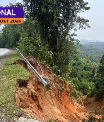 Heading to Kelantan? JKR warns motorists to take care on cracked stretch of Gua Musang road near Yayasan Albarakah